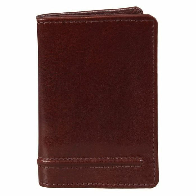 DENTS Tall Bill Fold Wallet - Mens Leather Credit Card Holder - Mocca