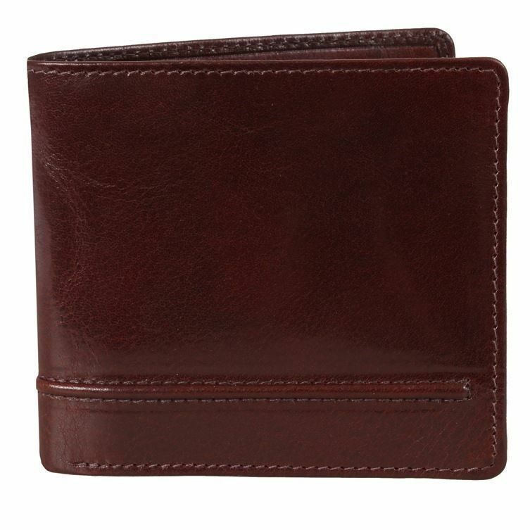 DENTS WALLET Genuine Italian LEATHER Mens Credit Card Holder Bifold GIFT BOX
