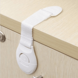 10x Kids Child-Safe Cabinet/Drawer Latch Locks No-Drill Adhesive Straps in White