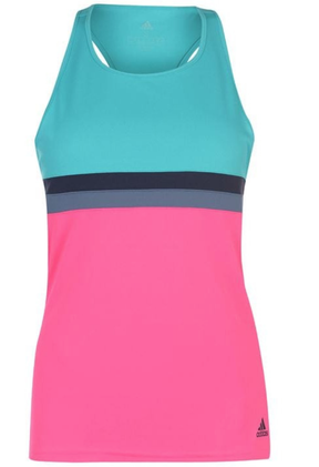 Adidas Womens Club Climalite Tennis Sleeveless Tank Top - Hi-Res Aqua