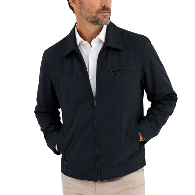 Daniel Hechter Sam Mens Full Zip Lined Blazer Jacket - Black (Warm Winter Casual Coat)