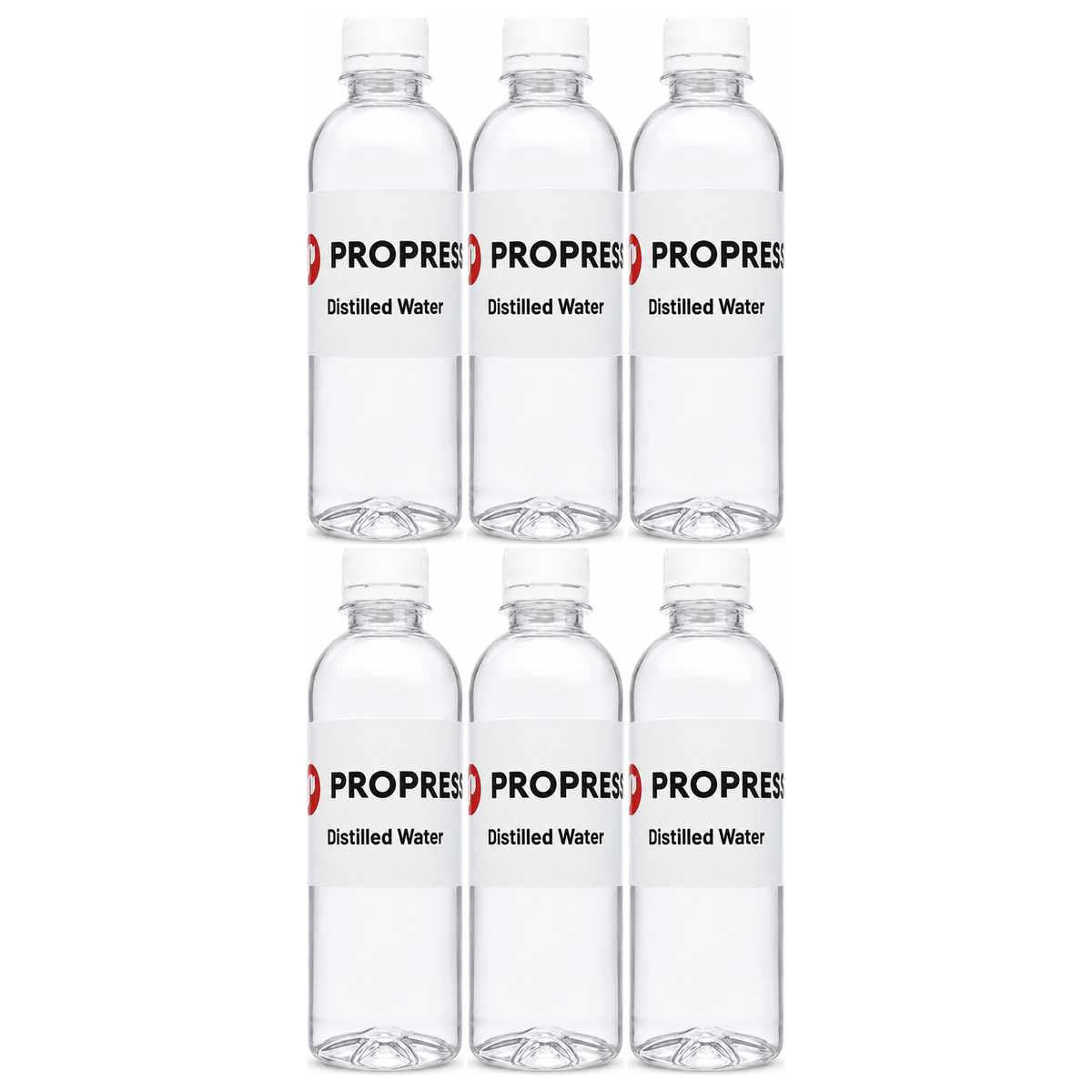 6x 350ml Propress Distilled Water Bulk Pack - For Garment Steamers