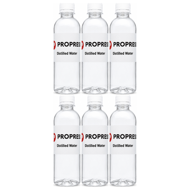6x 350ml Propress Distilled Water Bulk Pack - For Garment Steamers
