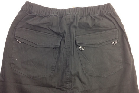 Deluxe Stretch Skinny Cargo Pants Cotton Chinos Slim Cuffed - Black - XL (36""-38"")