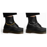 2-Pack Gold & Silver Ball Chain Shoe Charms for Dr. Martens Boots