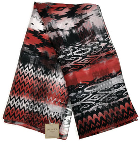 DENTS Monotone Aztec Print Scarf Ladies Womens MADE IN ITALY Unlined Fine