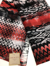 Dents Womens Monotone Aztec Print Scarf - Berry (Made in Italy)