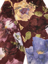 Dents Womens Bright Floral Printed Scarf - Claret (Made in Italy)