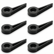 6x Magnetic Door Stopper Silicone Doorstop Wedge Jam Jammer in Black
