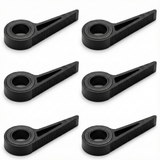6x Magnetic Door Stopper Silicone Doorstop Wedge Jam Jammer in Black