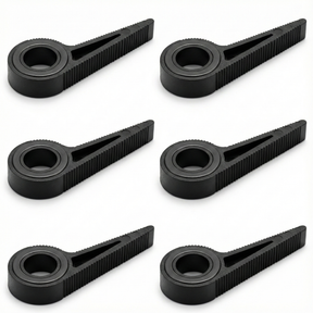 6x Magnetic Door Stopper Silicone Doorstop Wedge Jam Jammer in Black