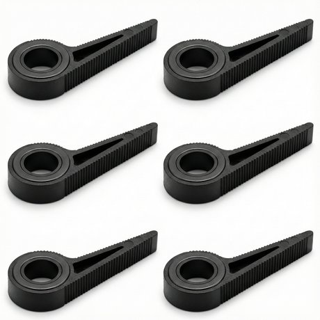 6x Magnetic Door Stopper Silicone Doorstop Wedge Jam Jammer in Black