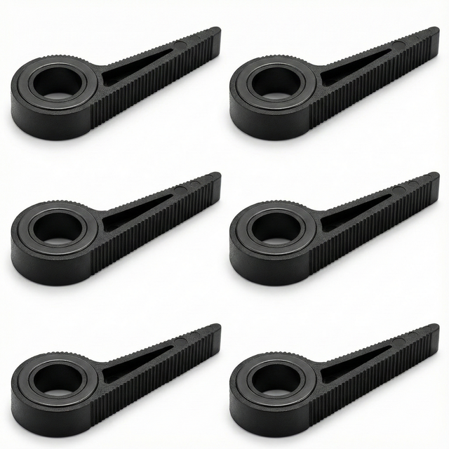 6x Magnetic Door Stopper Silicone Doorstop Wedge Jam Jammer in Black