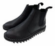 Ripple Sole Mens Ducatti Chelsea Smooth Leather Desert Boots - Black (Slip On Shoes)
