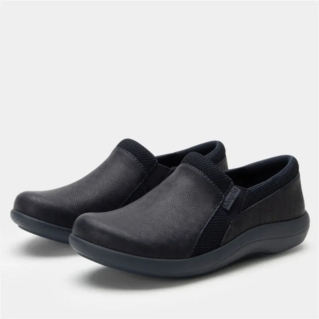 Alegria Duette Nursing Shoes Slip On Womens Work Hospitality in Swirl Wind Navy