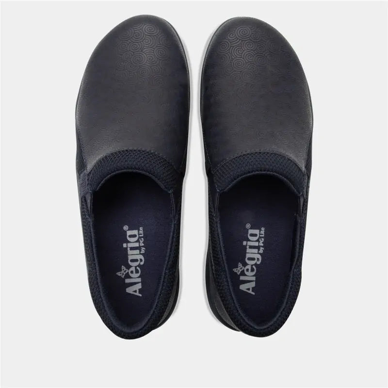 Alegria Duette Nursing Shoes Slip On Womens Work Hospitality in Swirl Wind Navy