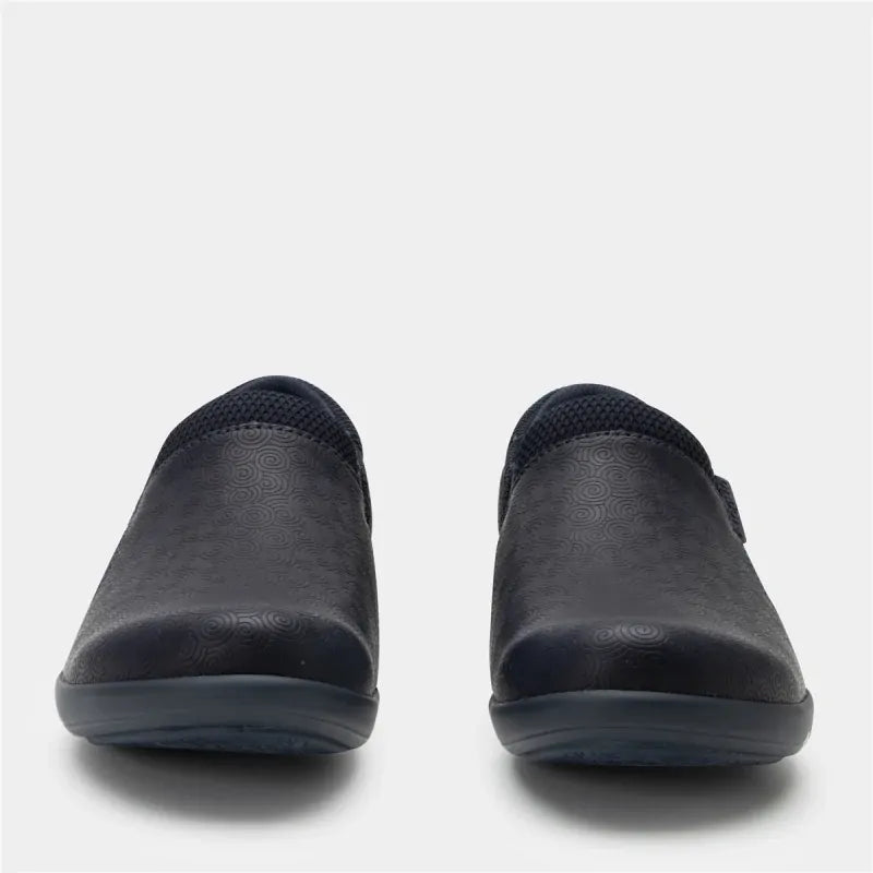 Alegria Duette Nursing Shoes Slip On Womens Work Hospitality in Swirl Wind Navy