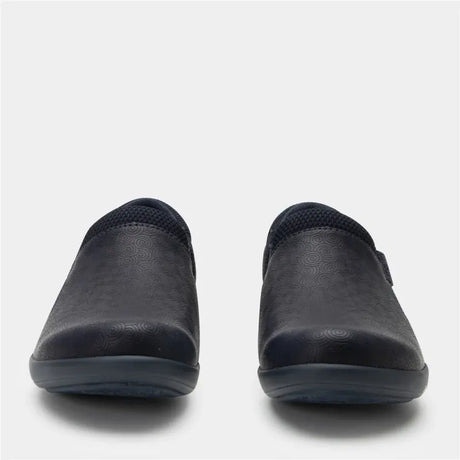 Alegria Duette Nursing Shoes Slip On Womens Work Hospitality in Swirl Wind Navy