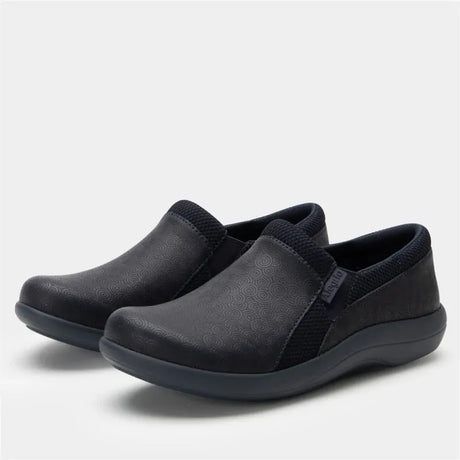 Alegria Duette Nursing Shoes Slip On Womens Work Hospitality in Swirl Wind Navy