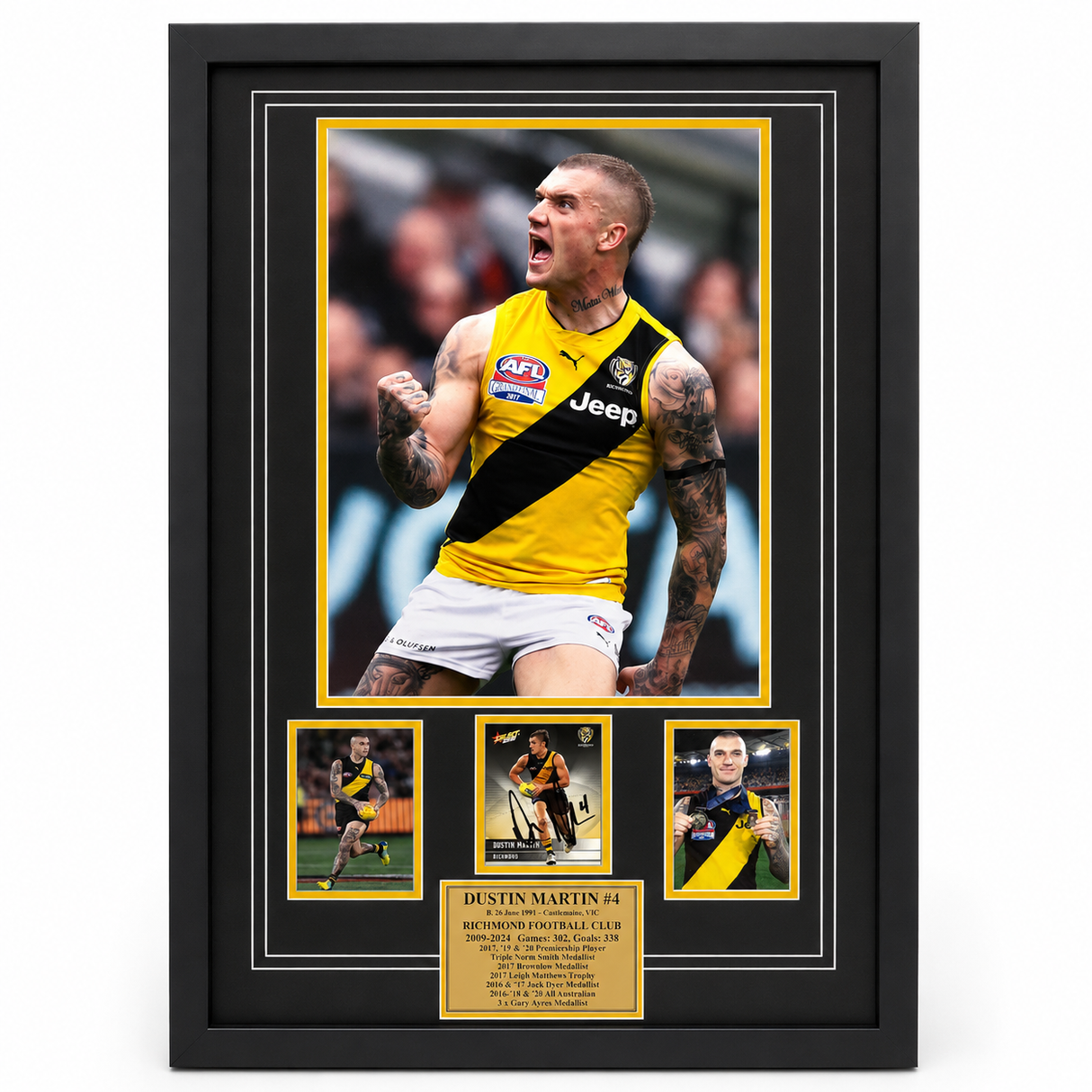 OFFICIAL Dustin Martin Richmond Tigers Signed & Framed Memorabilia w/ Certificate of Authenticity
