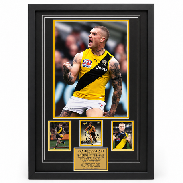 OFFICIAL Dustin Martin Richmond Tigers Signed & Framed Memorabilia w/ Certificate of Authenticity