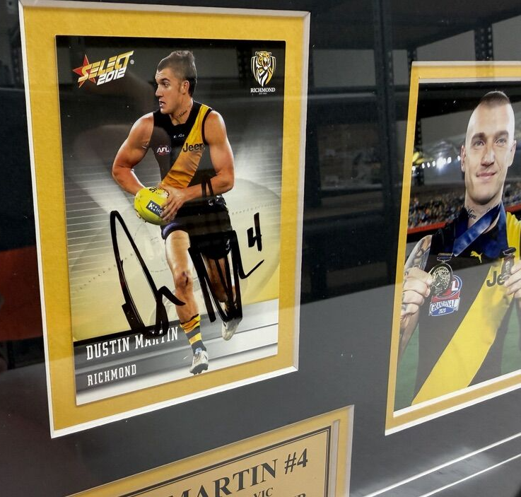 Hand Signed & Framed Dustin Martin Richmond Tigers Memorabilia w/ Certificate of Authenticity