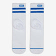 Volley Unisex Mid Socks - Combed Cotton in White/Blue