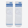Volley Unisex Mid Socks - Combed Cotton in White/Blue