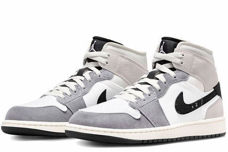 Nike Air Jordan 1 Mid SE Craft Mens Shoes - Cement Grey/Black - Size US 7 (Sneakers)