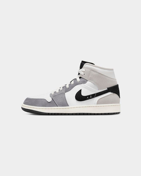 Nike Air Jordan 1 Mid SE Craft Mens Shoes - Cement Grey/Black - Size US 7 (Sneakers)