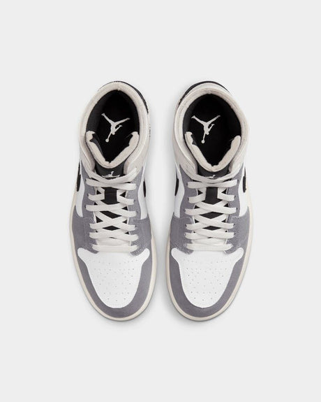 Nike Air Jordan 1 Mid SE Craft Mens Shoes - Cement Grey/Black - Size US 7 (Sneakers)