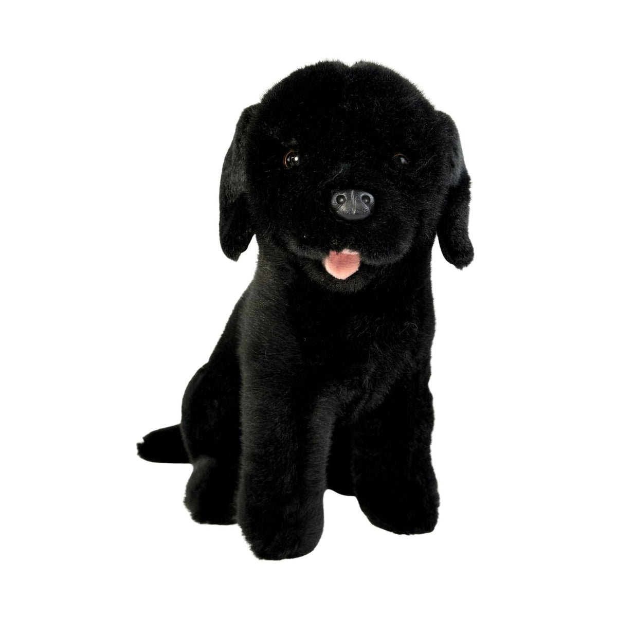 Bocchetta Darth 28cm Sitting Labrador Plush Toy - Black (Realistic Stuffed Animal Dog Gift)