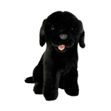 Bocchetta Darth 28cm Sitting Labrador Plush Toy - Black (Realistic Stuffed Animal Dog Gift)