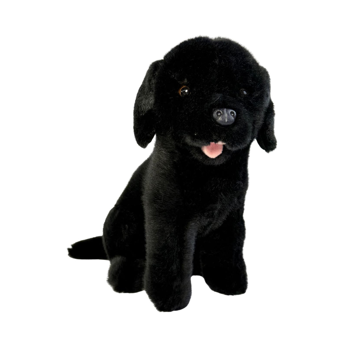 Bocchetta Darth 28cm Sitting Labrador Plush Toy - Black (Realistic Stuffed Animal Dog Gift)