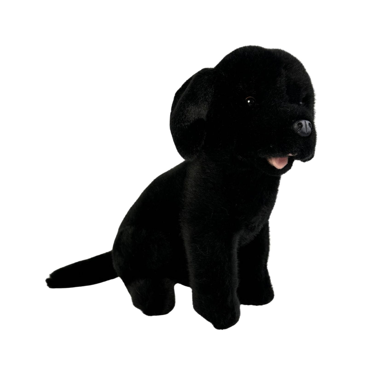 Bocchetta Darth 28cm Sitting Labrador Plush Toy - Black (Realistic Stuffed Animal Dog Gift)