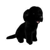 Bocchetta Darth 28cm Sitting Labrador Plush Toy - Black (Realistic Stuffed Animal Dog Gift)