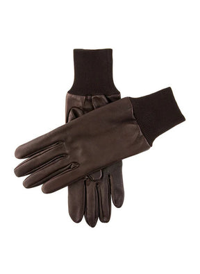 Dents Mens Royale Handmade Leather Shooting Gloves - Brown (Silk Lined Right Hand)
