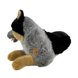 Bocchetta Diesel 62cm Lying Blue Heeler Cattle Dog with Satin Pocket Plush Toy (Australian Stuffed Animal Gift)