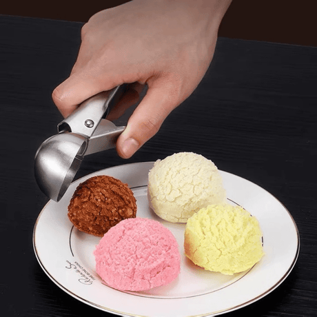 Stainless Steel Heavy Duty Ice Cream Scoop w/ Trigger Dishwasher Safe