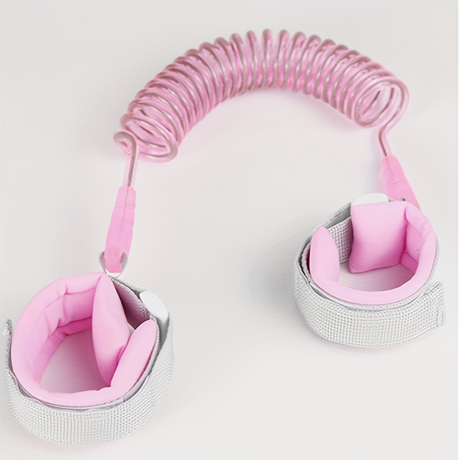 Toddler Anti-Lost Wrist Leash Safety Harness - Light Pink (Baby/Child Wristband)