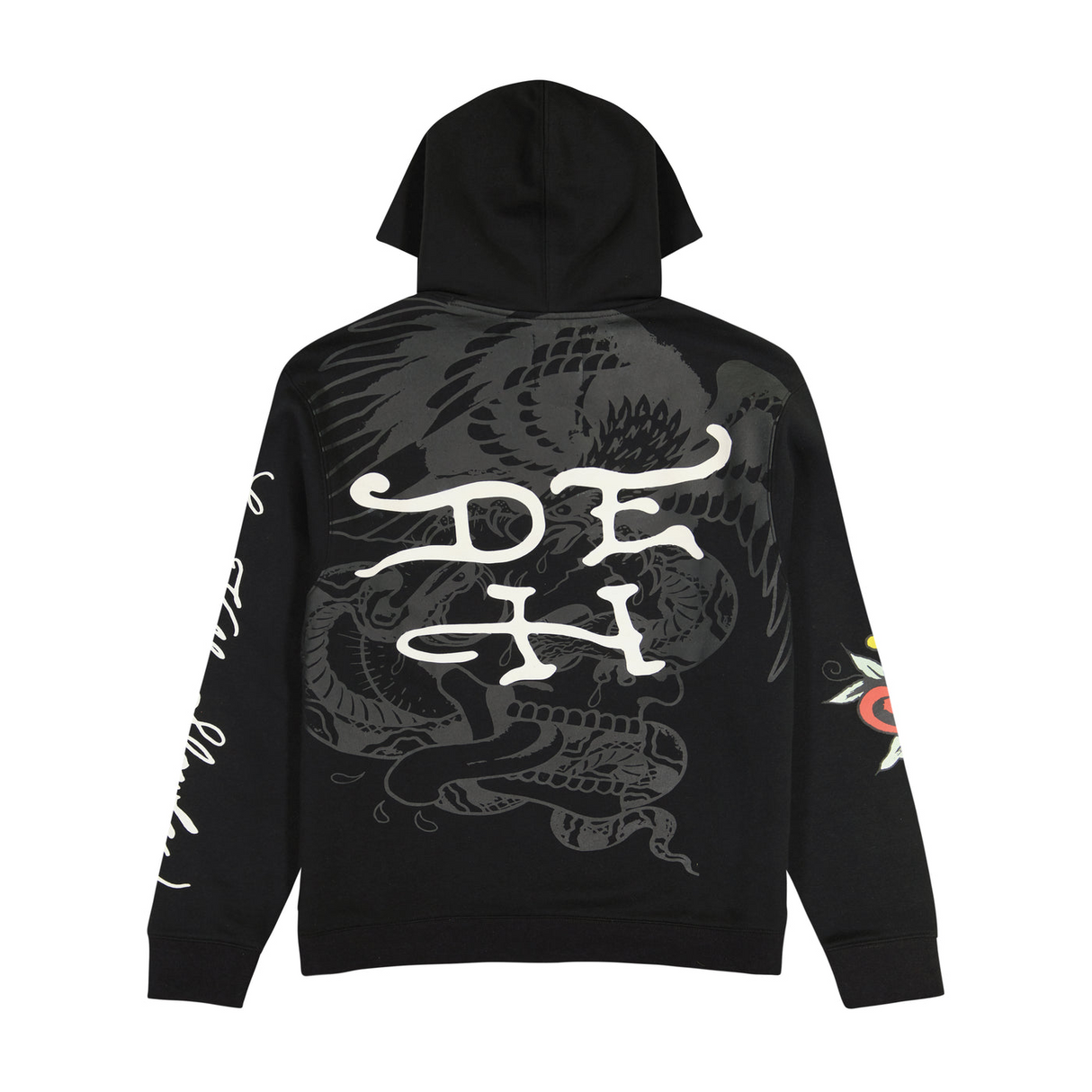Ed Hardy Mens Hoodie Jumper - Tiger Dragon - Black