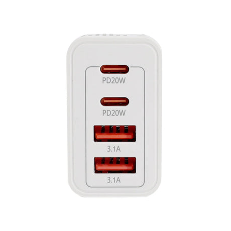 Plugd 4 40W Wall Port Charger USB C & USB A Fast Charging