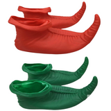 ELF SHOES Christmas Costume Elves Latex Dress Up Party Xmas St Patricks Day Boots - Green