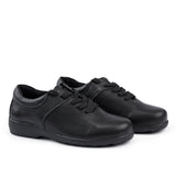 Sfida Emily Senior Kids Leather Lace Up School Shoes - Black (Boys/Girls)
