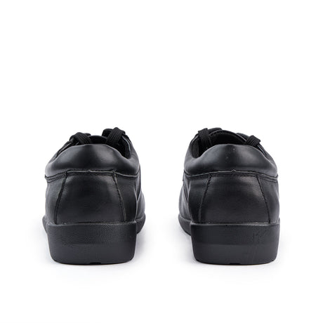 Sfida Emily Senior Kids Leather Lace Up School Shoes - Black (Boys/Girls)