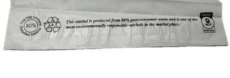 Enviro 80 Recycled Courier Satchel – 500g Self-Seal Poly Mailer (355x220x45mm)