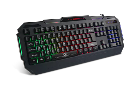 Wired Rainbow Backlit Gaming Keyboard with Splash Proof Design (GK-10L)