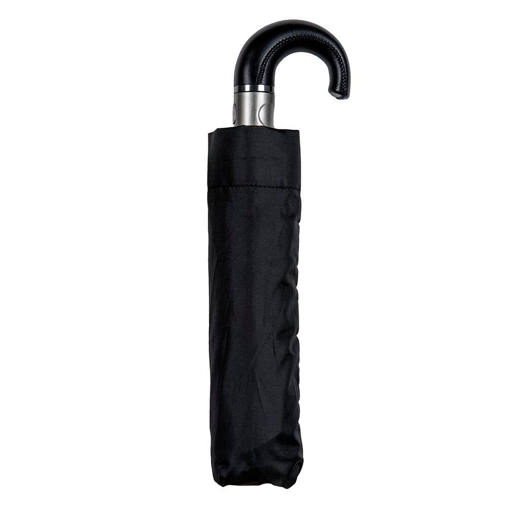 Brellerz Wind Resistant Golf Sized Auto Open Umbrella Ultimate Folding Compact in Black