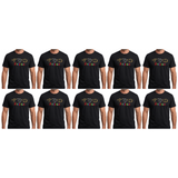 10x Adult Kangaroo/Koala/Wombat Australian Animals T-Shirt Bulk Pack - Black (100% Cotton Souvenir Gift Tee Top)