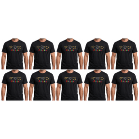 10x Adult Kangaroo/Koala/Wombat Australian Animals T-Shirt Bulk Pack - Black (100% Cotton Souvenir Gift Tee Top)